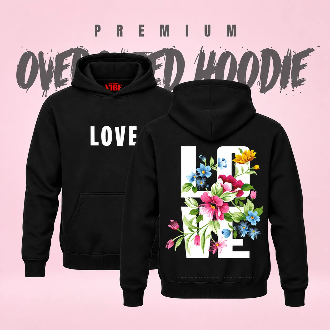 Zunkies Premium Love Drop Shoulder Hoodie