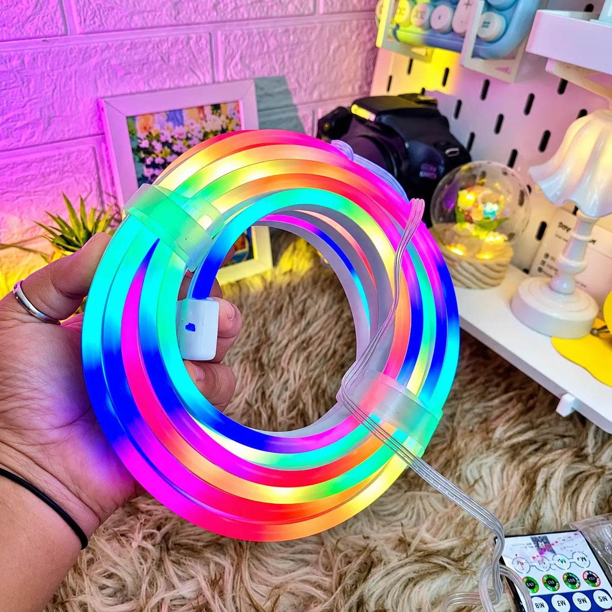 5M Waterproof USB Pluging 5V RGB-IC LED