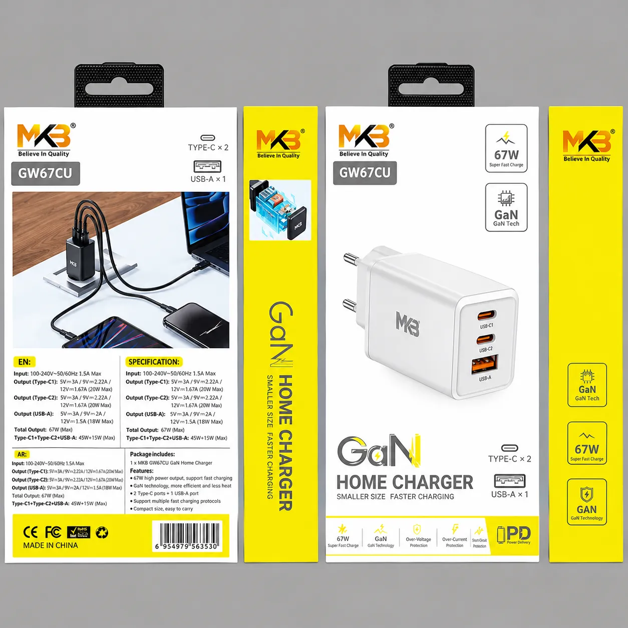 MKB 67W GaN Quick Charger