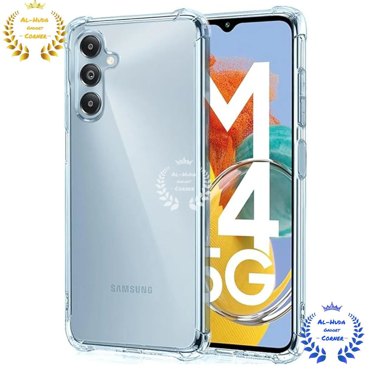 Shockproof & Transparent Crystal Clear Back Cover Case / Matte Protective Lens Flexible Back Cover for Samsung Galaxy M14 5G | Slim Silicone Cover with Soft Lining Shockproof Full Body Bumper Case