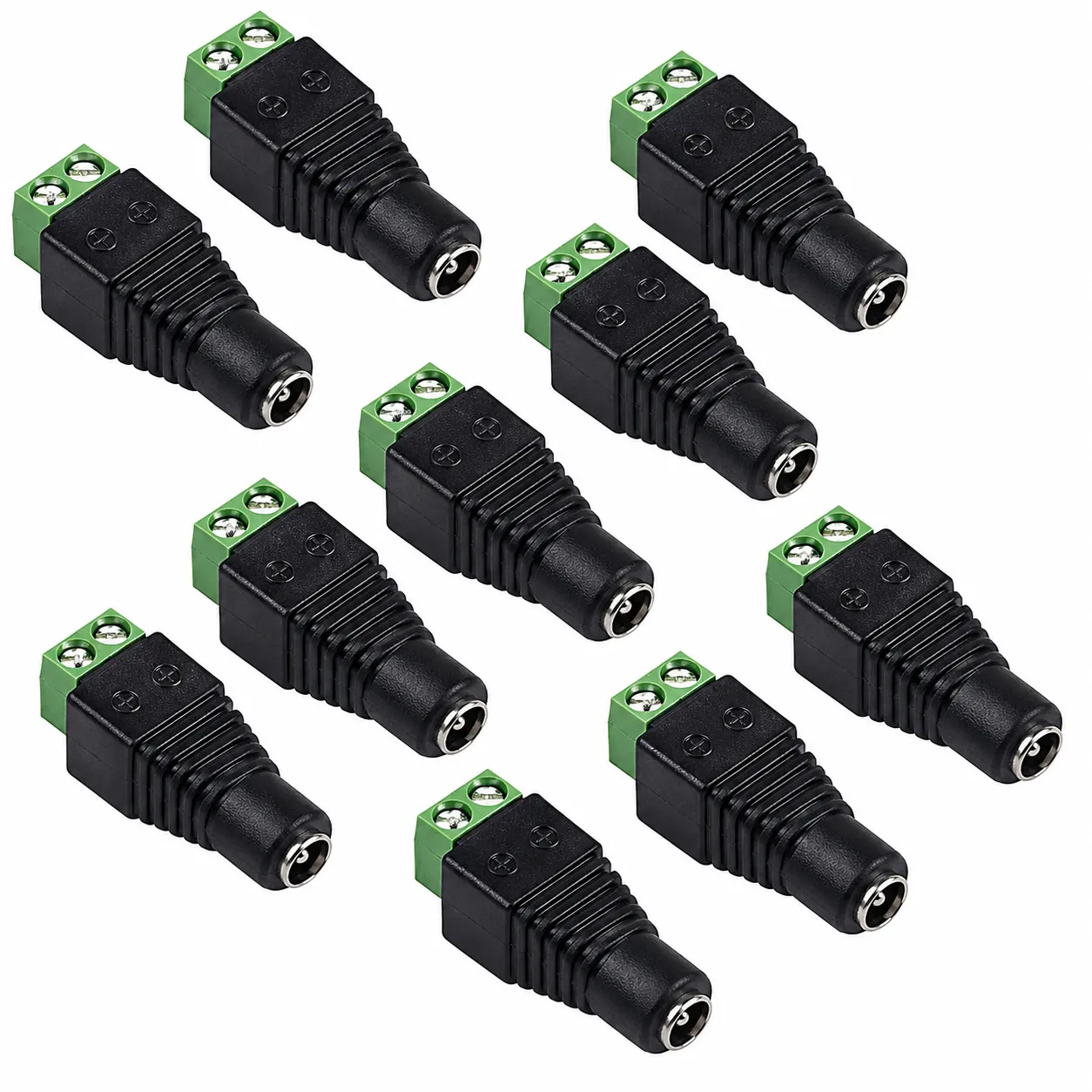 10PCS DC Power Balun Connector Adapter Plug female soket