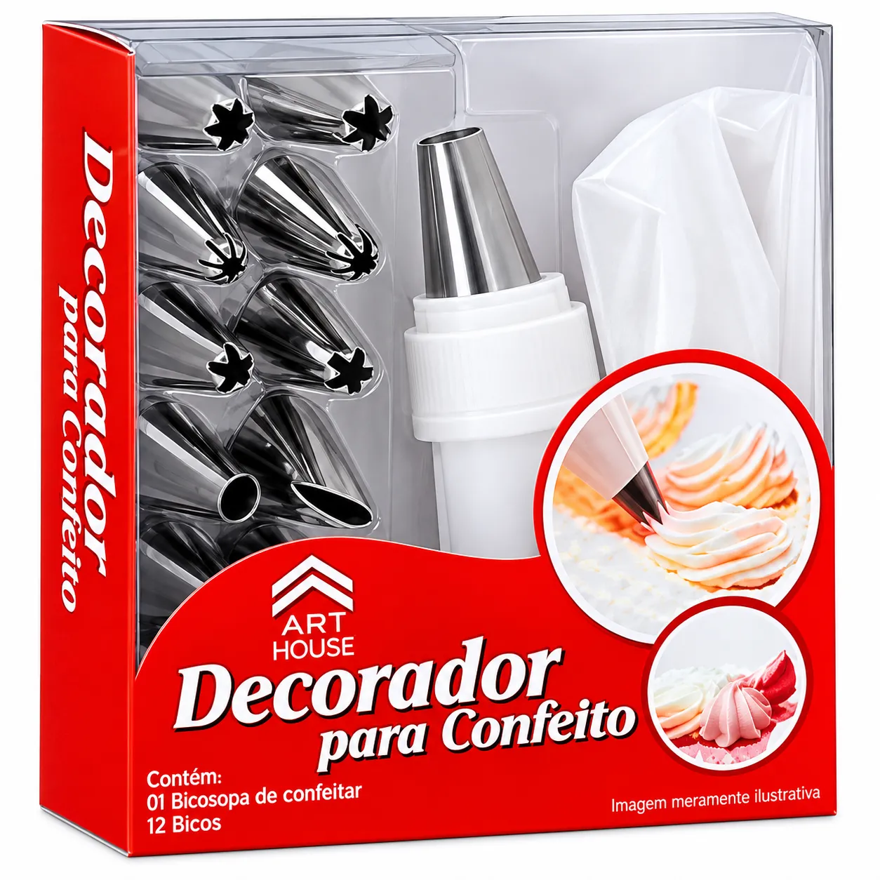 Cake Decoration Nozzle Set (12 pis)