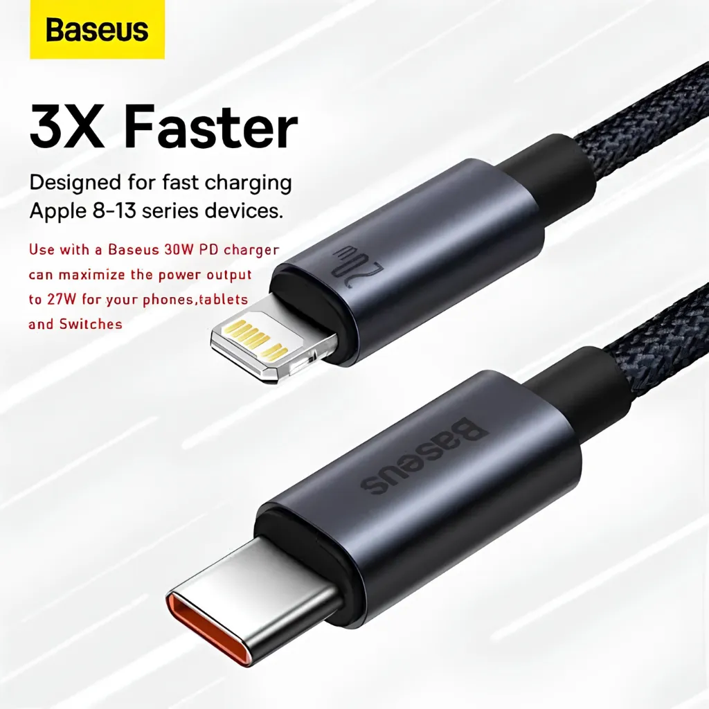 Baseus Minimalist Series 20W Type-C to Lightning Fast Charging Data Cable