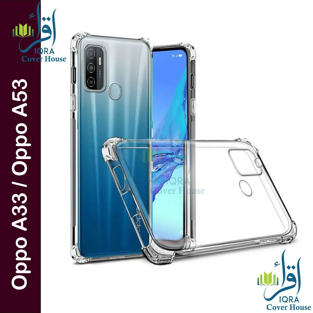 Transparent back cover For Oppo A33 / Oppo A53 Luxury transparent Protect Back Cover Soft Case