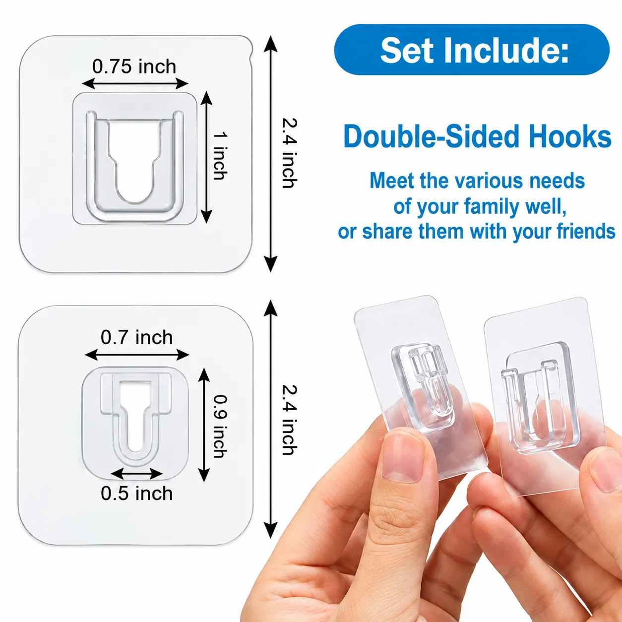 Multifunction Self Adhesive Rack Hook Double sided Adhesive