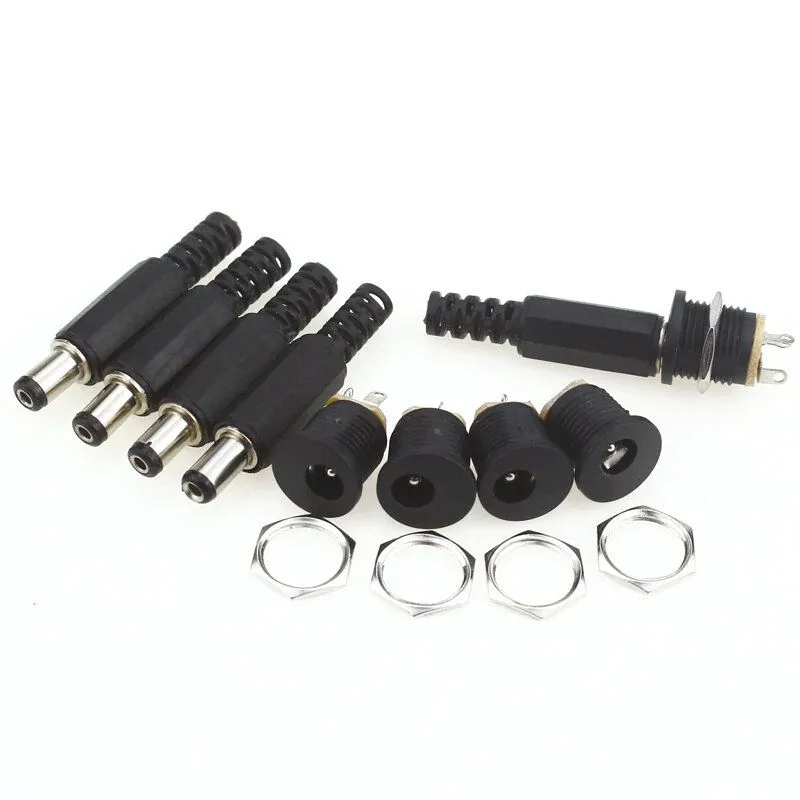 DC Male Jack and Female Socket Combo Pack 2.1mm- 10pcs