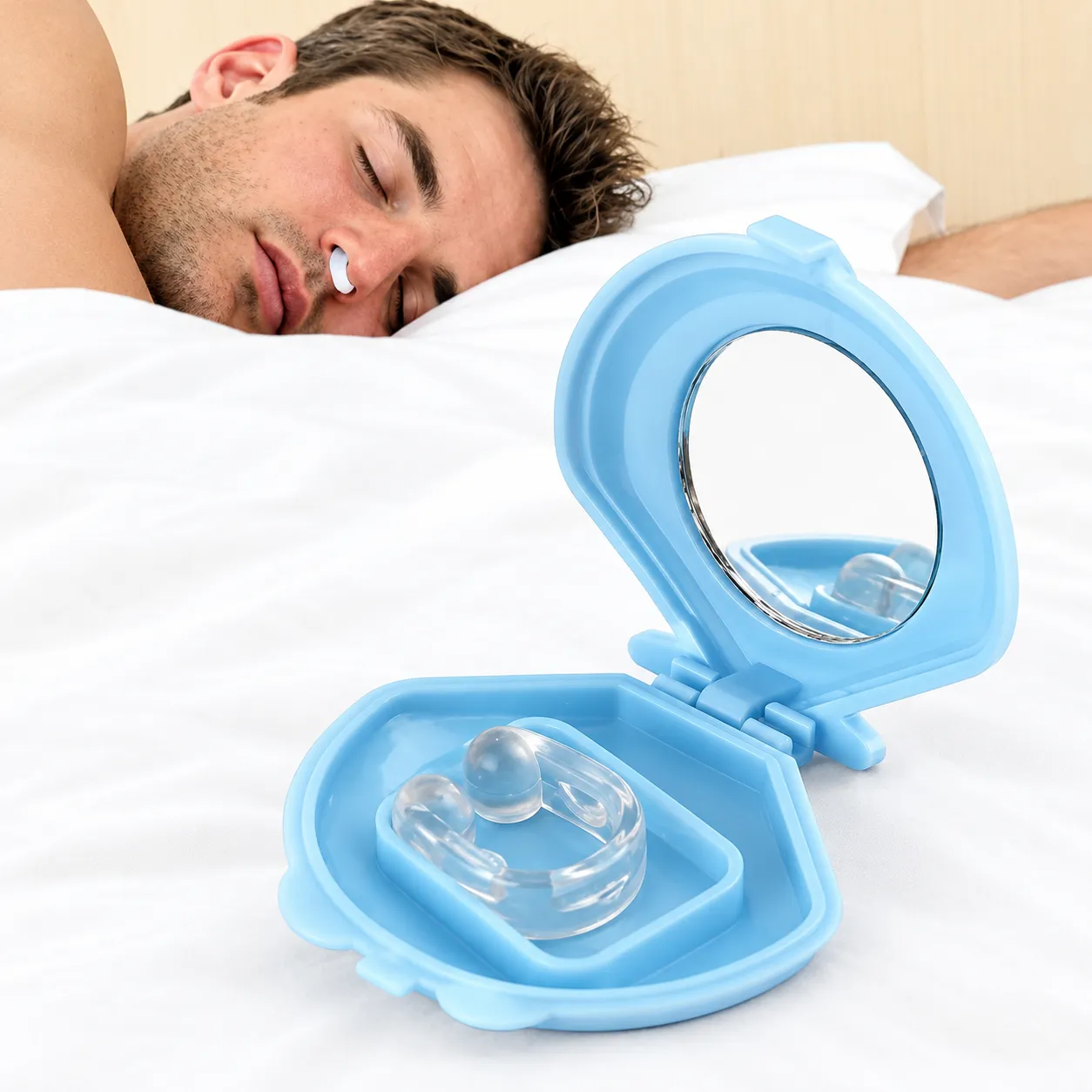 Anti Snore Nose Clip, Comfortable Nasal Dilator to Support Easier Breathing During Sleep and Rest
