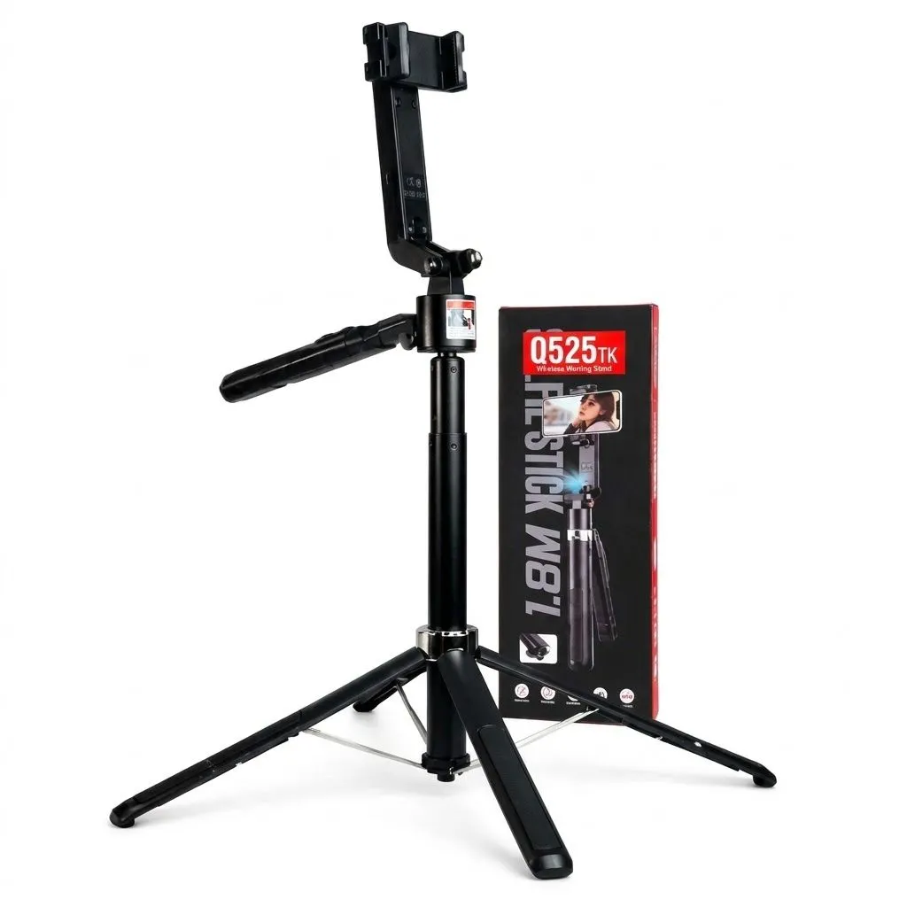 Q525TK AI Face Tracking Tripod 360° Auto Tracking Selfie Stick with Bluetooth Remote for TikTok YouTube Vlogging