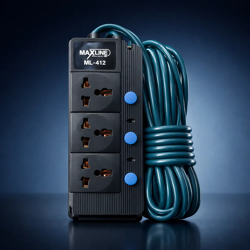 Maxline ML-412 Multiplug 4 Port Extension Socket 5 Meters Cable