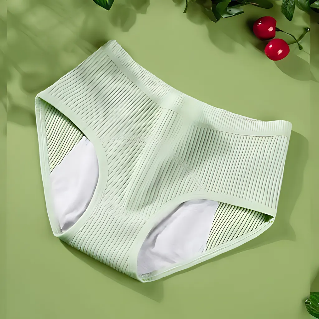 Women's Cotton Satin Seamless Panty - Light Green