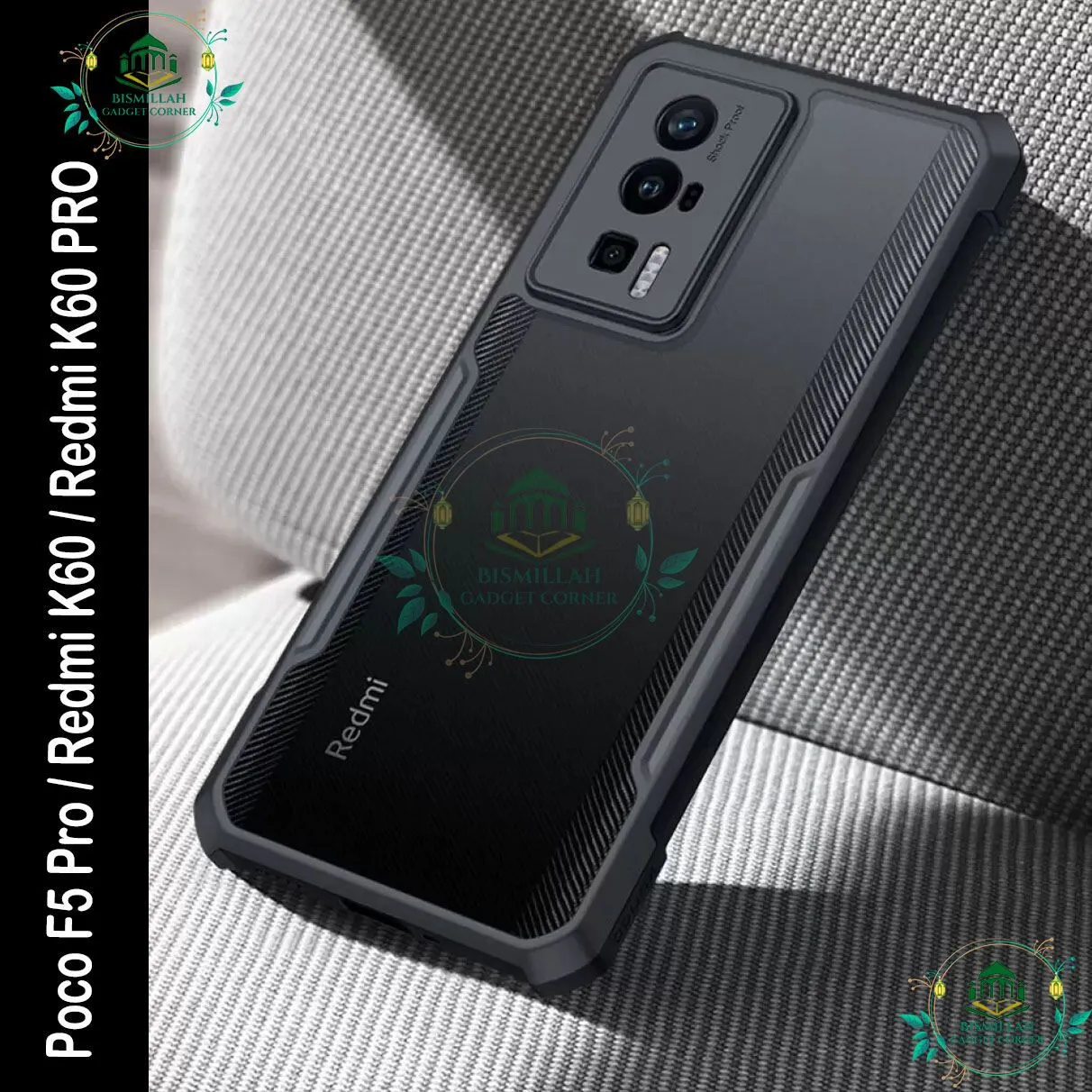 Xiaomi Poco F5 Pro Xiaomi Redmi K60 Xiaomi Redmi K60 PRO Transparent Hybrid Hard PC Back Bumper