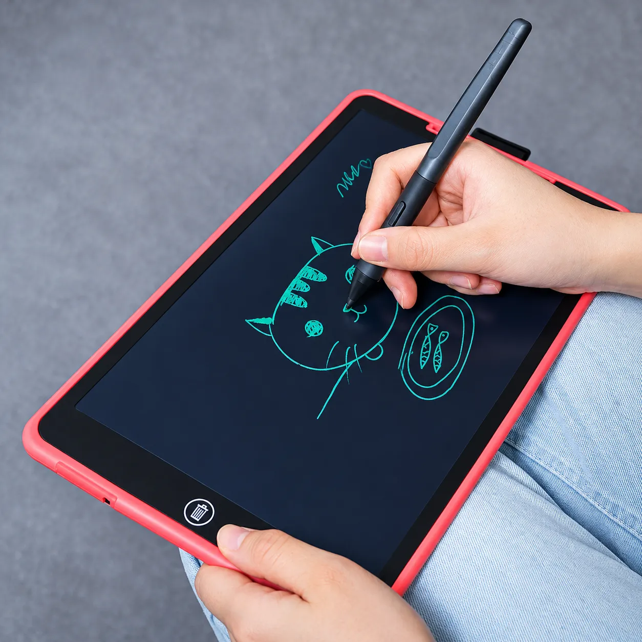 LCD Writing Tablet Drawing Pad, Erasable E-Writer and Digital Doodle Board for Kids, Students, Office and Home Us