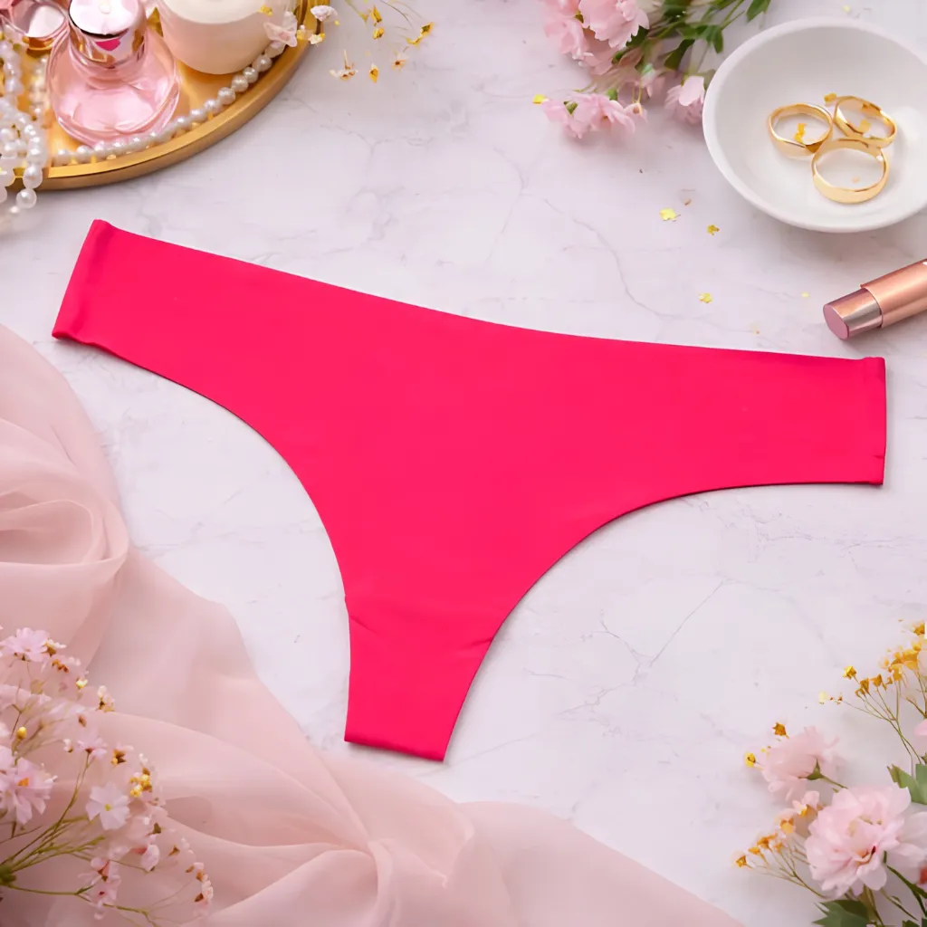 Hot Ice Silk Cotton Seamless Women's Orange Bikini Brief - 2 Pcs (China)