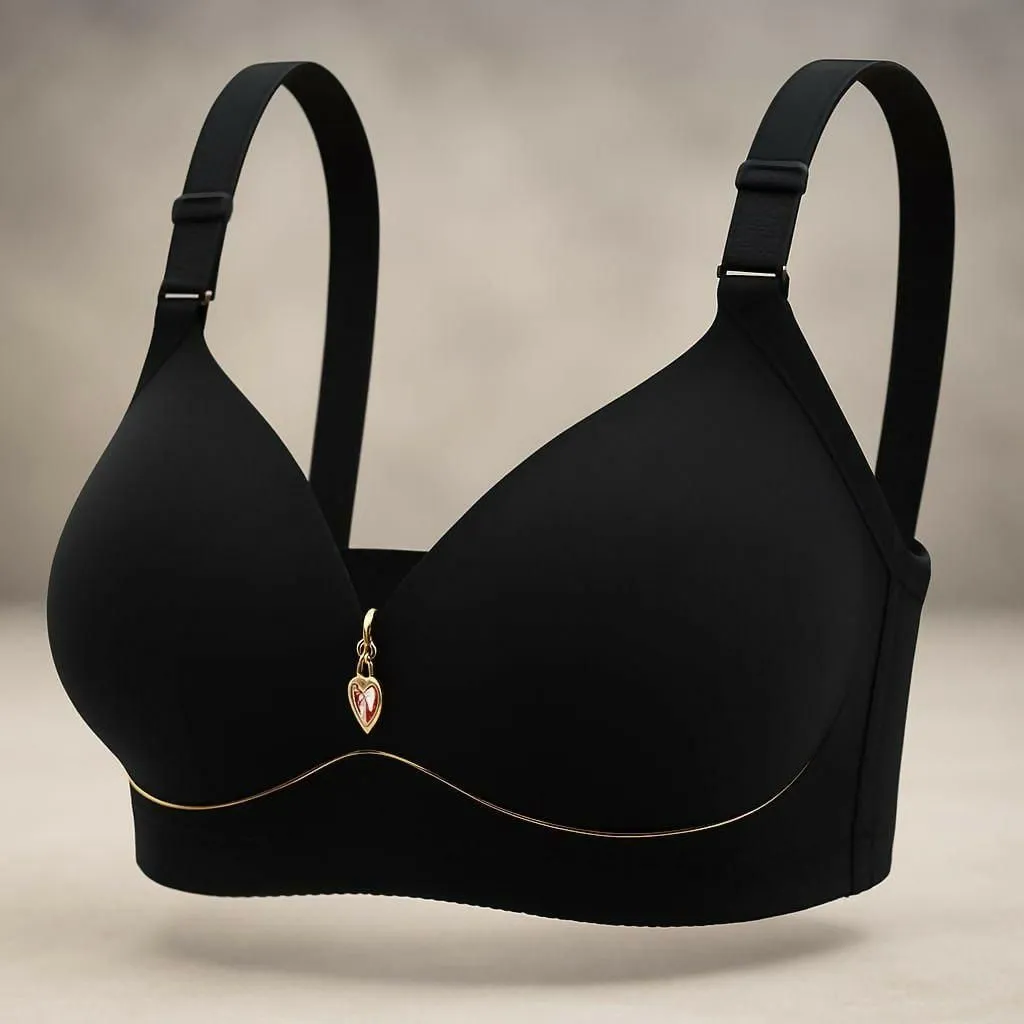 Seamless Comfortable Black Thin Cup Smooth Face Bra for Women