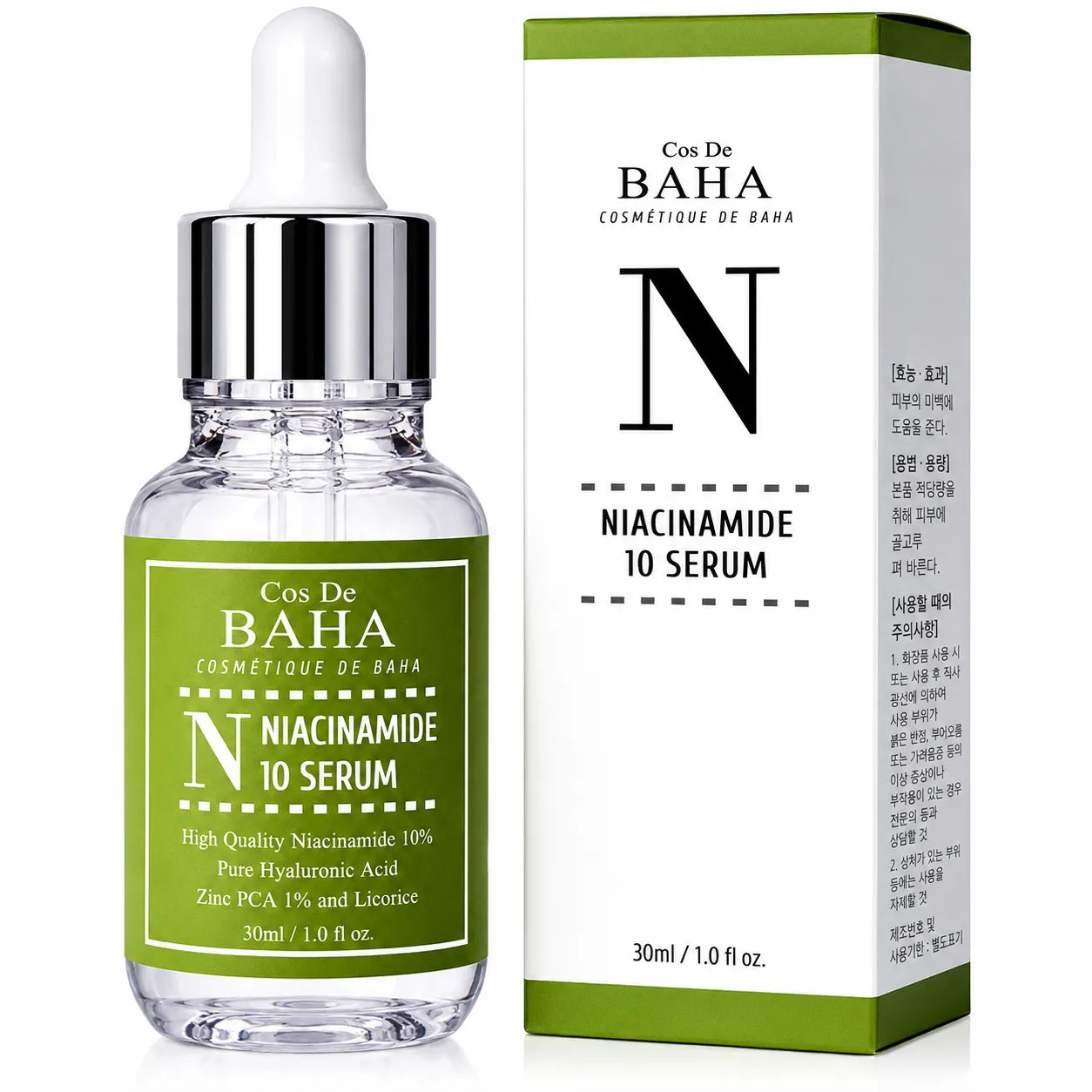 Cos De BAHA Niacinamide 10% + Zinc 1% Facial Serum 30ml