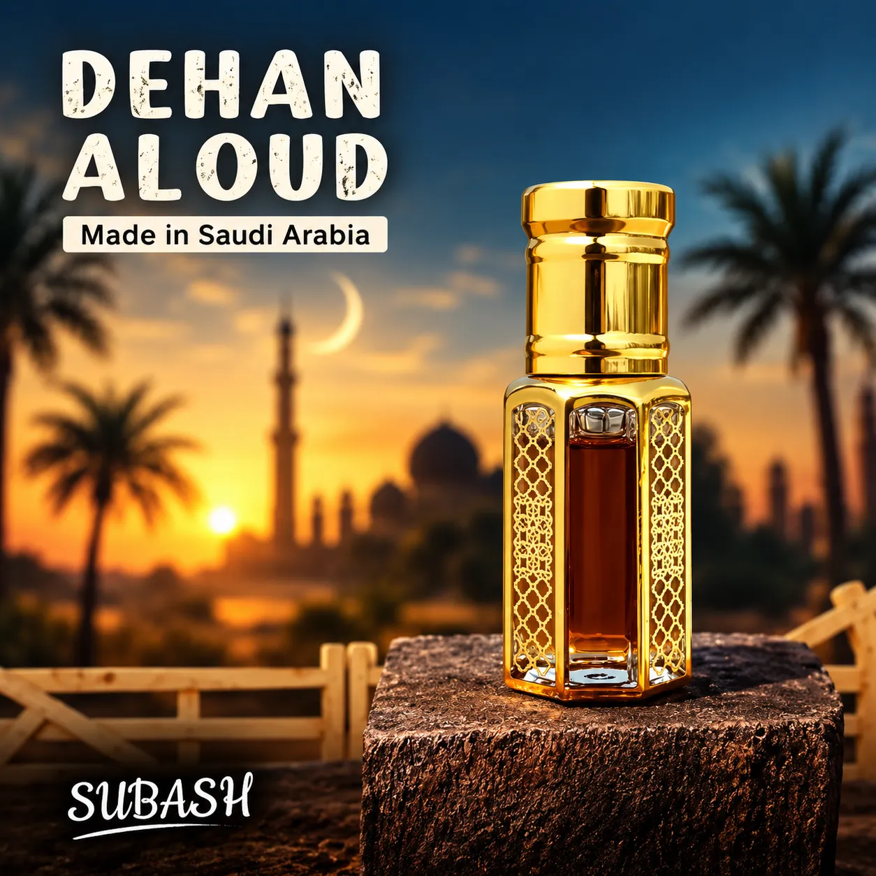 Dehan Al Oud - Made In Saudi Arabia - Exclusive Premium Long Lasting Oud Arabian Attar 12ml