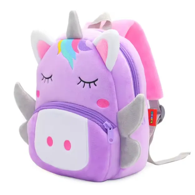 10x11 Inches Toddler Plush Unicorn Backpack Cute Baby Backpacks for Boy Girl Mini Backpack Preschool Baby Schoolbag