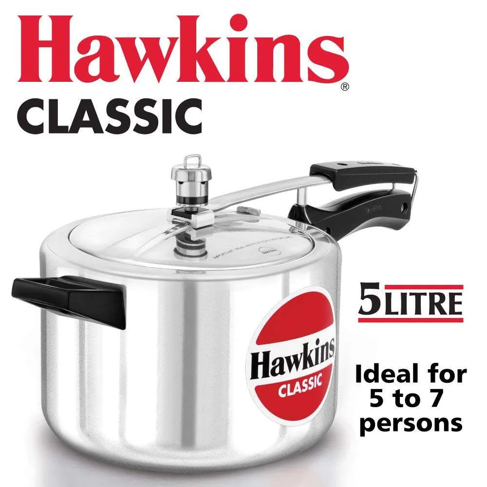 Hawkins Classic 5 L Pressure Cooker (Aluminium)