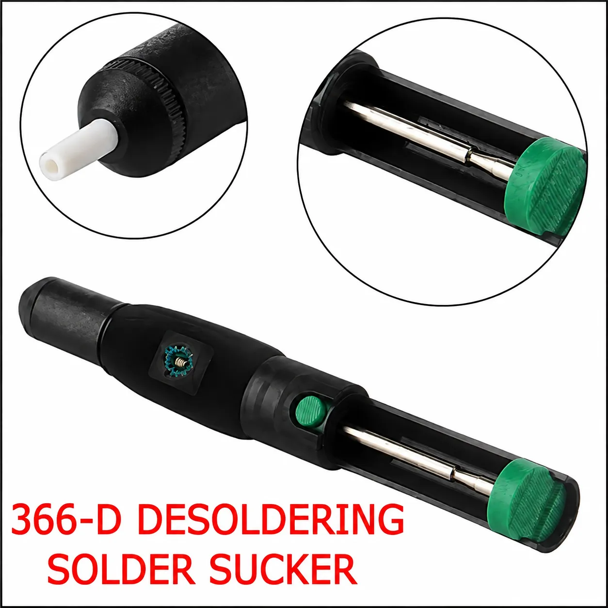 366-D DESOLDERING SOLDER SUCKER SOLDERING PUMP SUCTION TIN VACUUM REMOVAL TOOL PEN FOR RC MODELS
