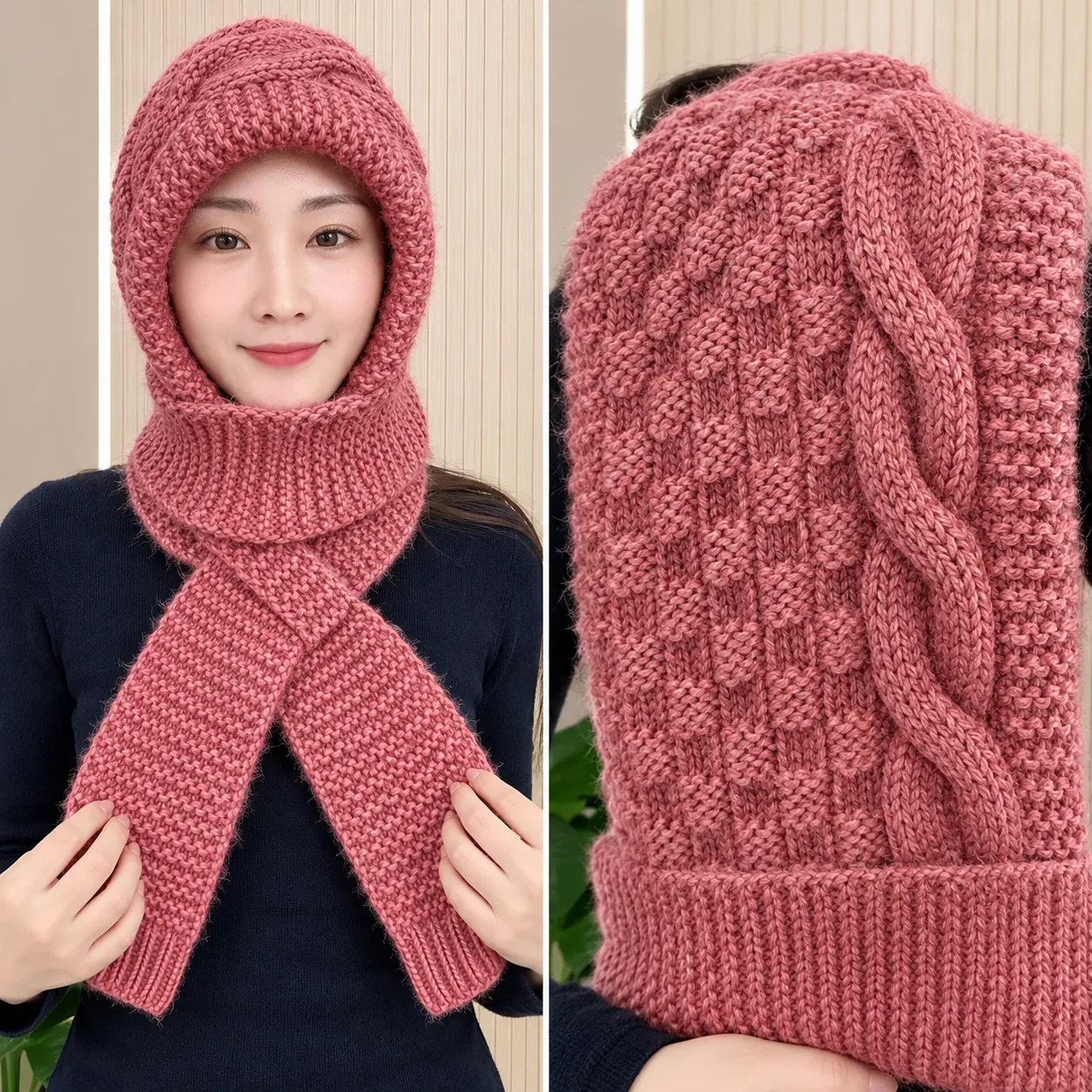  Ear Protection Windproof Cap Scarf