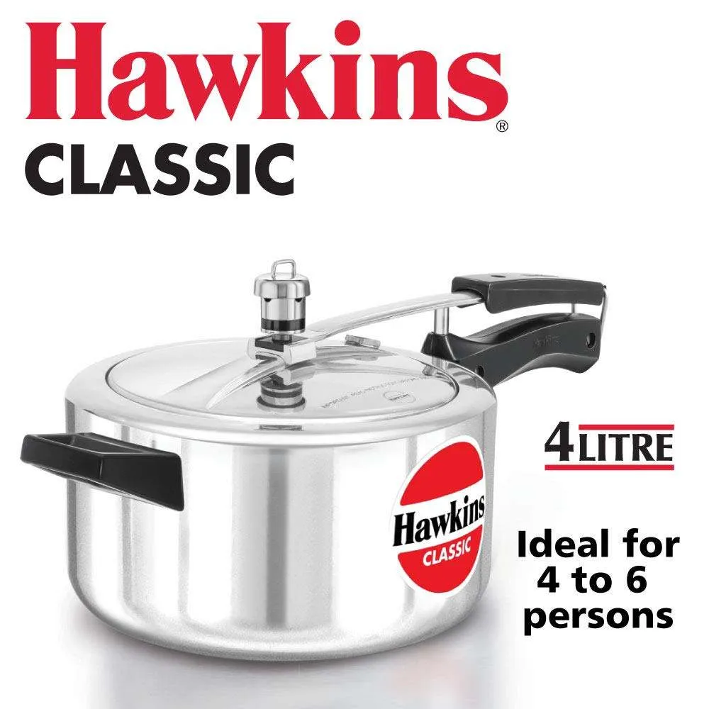 Hawkins Classic 4 L Pressure Cooker (Aluminium)