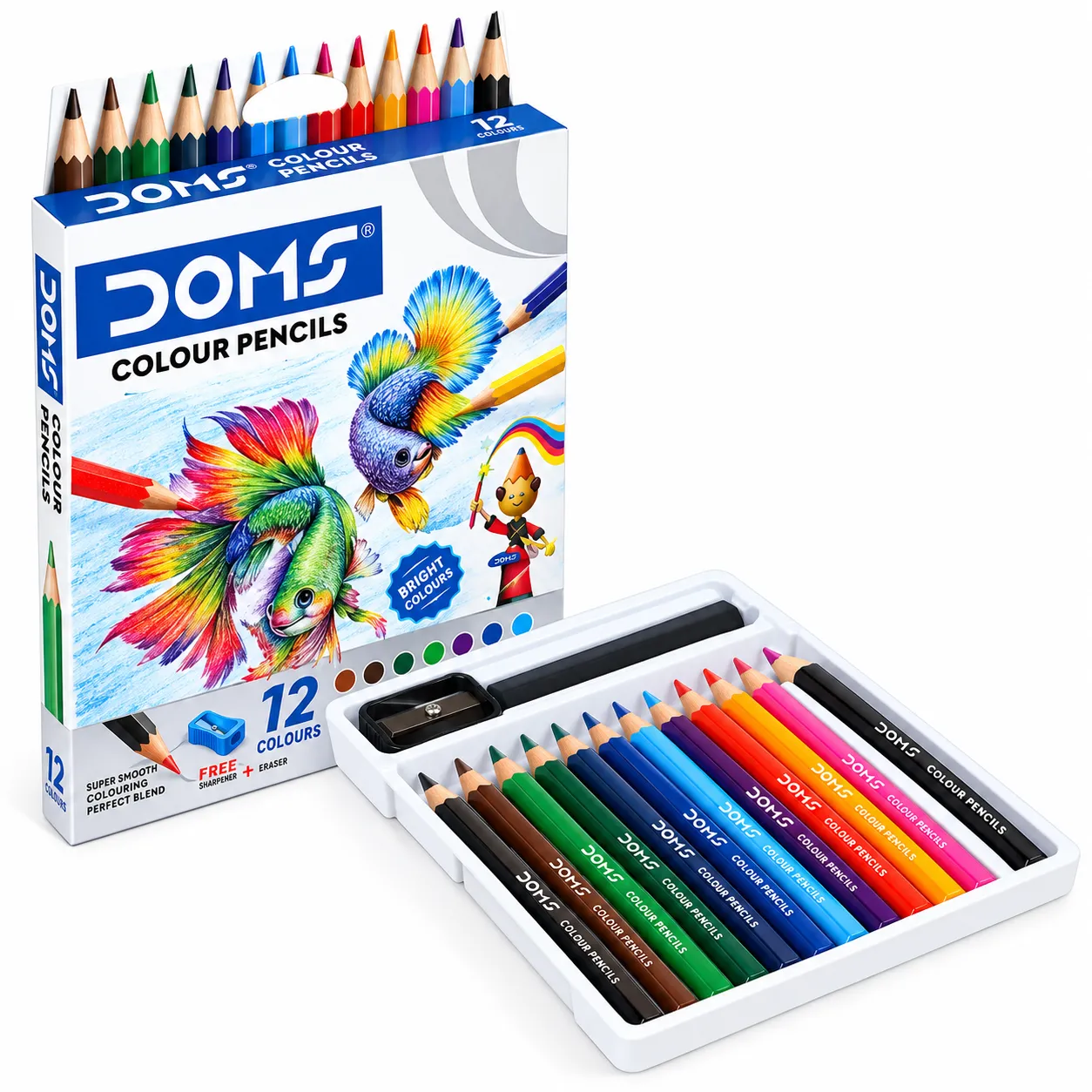 Doms Colour Pencil - Pack Of 12 Shades
