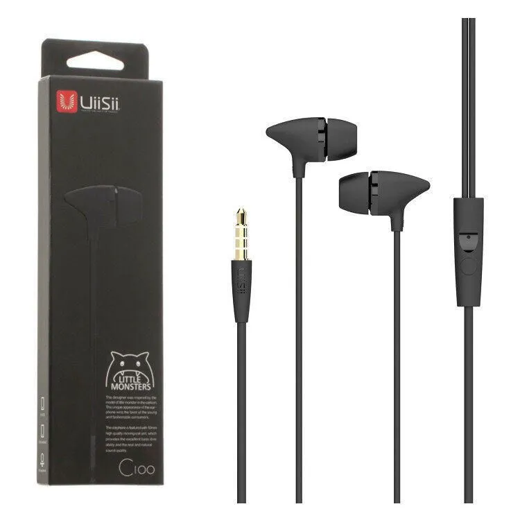 UIISII C100 In-ear Wired Heavy Bass Earphones with MIC - Ear Phone - Headphone - Ear Phone - Budget Earphone - Best Earphone