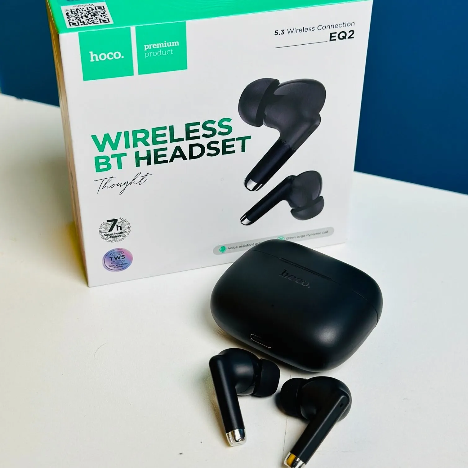 Hoco EQ2 TWS Wireless Earphones Bluetooth 5.3 Earbuds In-ear Headset Built-In Microphone Touch Control Super Bass Earphone