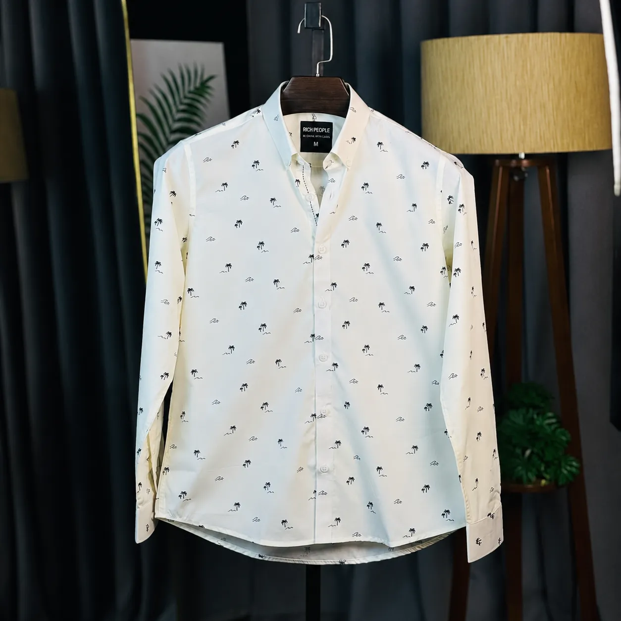 Hackett Printed Palm Tree Shirt for Men  Small