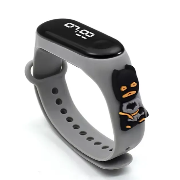 Batman Waterproof LED Silicone Bands Kids Watches for Boys and Girls