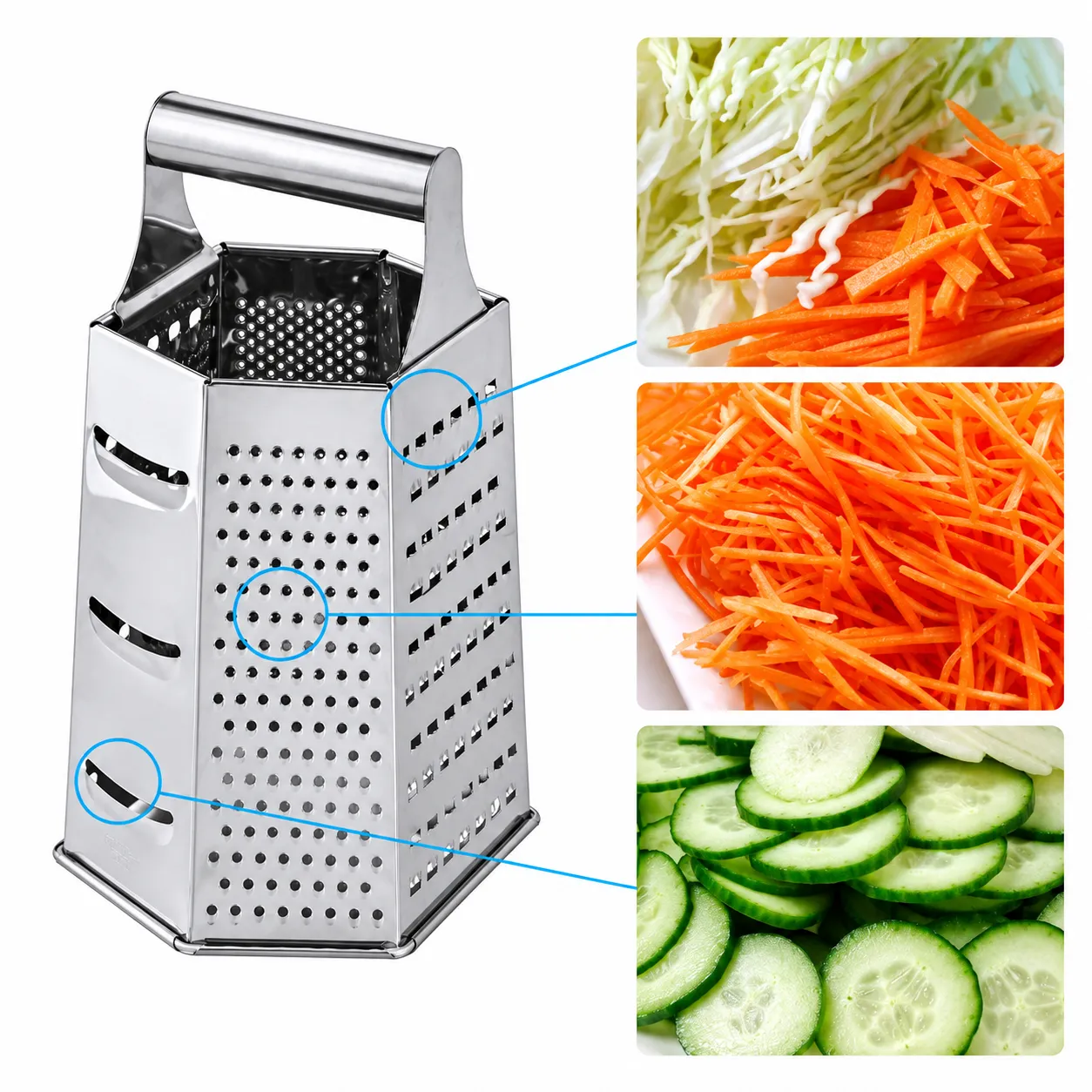 6 Sides Vegetable Grater
