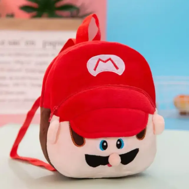 8x9 Inches Super Mario Boys Girls Cartoon Mini Backpack, Preschool Baby Bag, Travel Bag, Birth day gift bag
