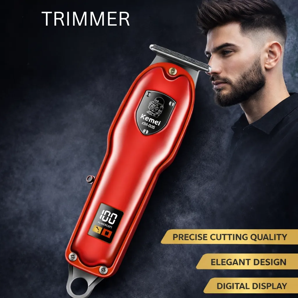 Kemei KM-026 Metal Engraving Hair Clipper